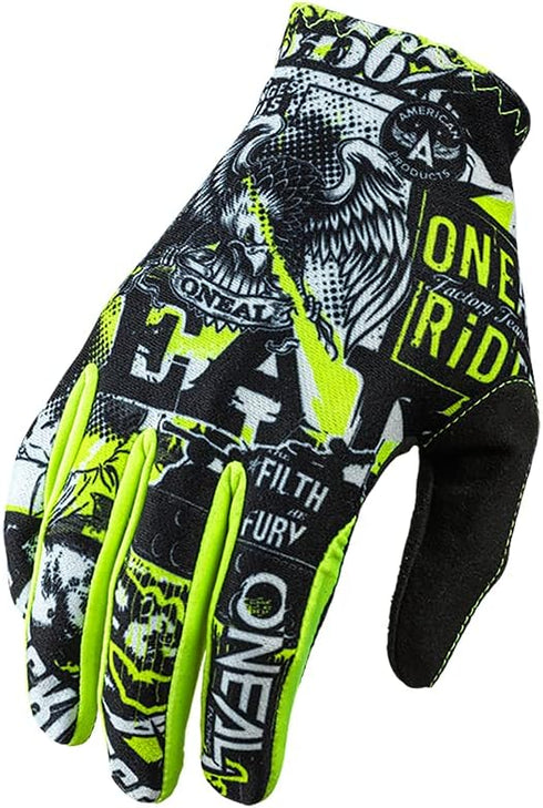 O'NEAL 0391-201 Matrix Unisex-Child Youth Glove (Black/neon/Yellow, 1/2 XS)...