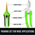 Pruning Shears & Gardening Scissors Set - 7"" Titanium Coated Sharp Garden Clippers, Stainless Steel Garden Shears for Plant - Garden Pruners, Flo...