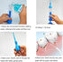 Practical Portable Water Flosser Jet Cleaning Tooth Mouth Denture Cleaner Dental Hygiene Floss Dental Manual Oral Irrigator Blue...