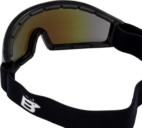 Birdz Eyewear Robin Shatterproof Skydiving Safety Goggles Blue ReflecTech Z87.1+ ANSI Lens...