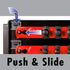 Ernst Manufacturing - 8492 Socket Boss 2-Rail 1/4-Inch-Drive Socket Organizer, 13-Inch, Red - Made in the USA...