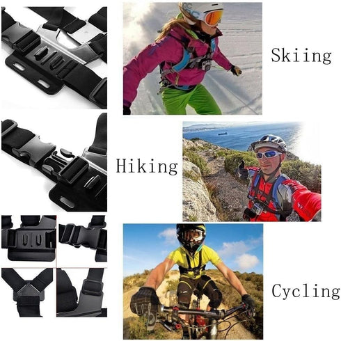 ACUVAR Chest Mount Strap Harness Chesty Body Mount Compatible with GoPro Hero 12, 11, 10, 9, 8, 7, 6, 5, 4, Session, 3+, 3, 2, 1, Max, Hero (2018)...