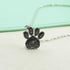 925 Sterling Silver Cubic Zirconia Animal Kitten Cat Paw Print Dolphin Pendant Necklace 17" / 18" Chain (Paw Print)...