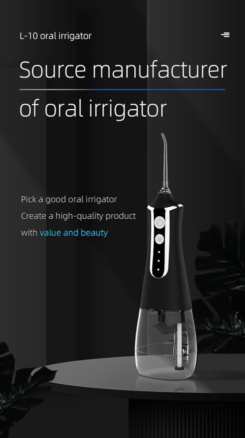 Water Floss Floss, 5 Cleaning Modes, Oral doucher for Removing Plaque, IPX7 Waterproof and Rechargeable, Suitable for mild Gums (300ml)...