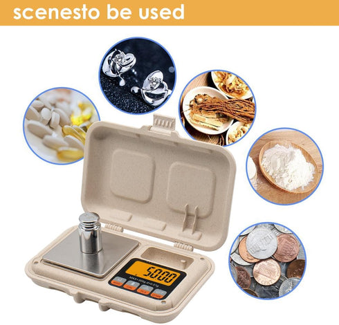 Gram Scale for Food,300g/0.01g Digital Weight Grams and Ounces,Mini Pocket Scale with LCD Display,Tare for Jewelry,Coins,Power,Herbs,Spices,Kitche...