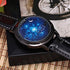 MINILUJIA LED Touch Screen Watch Unique Cool Watch Meteor Shower/Wish Tree Brain/Universe Milky Way/Simple Black Dial Watch with Soft Leather Stra...