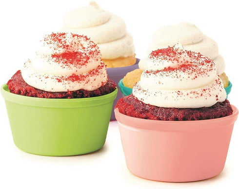 melii Rainbow Silicone Food Cups – For separating food and baking - 12 pack...