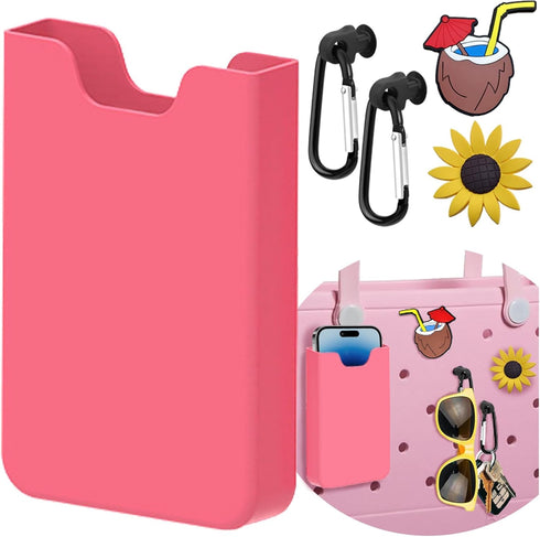 Silicone Phone Holder Compatible with Bogg Bag, Insert Bogg Bag Accessories Charms Attachment for Beach Tote Bag, Wide Size Fits for All Cell Phon...