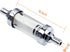 5/16 inch 9747 Inline Fuel Filter With Clear View Glass And Chrome (2)...
