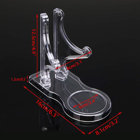 Hipiwe Acrylic Tea Cup Saucer Display Stands Clear Dinnerware Display Easel Stand Teacup Sets Plate Holder, Pack of 5 , High Legs...