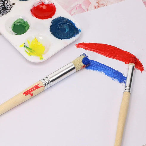 Wooden Stencil Brush Penta Angel Natural Bristle Wood Template Art Paint Brushes for Acrylic Oil Watercolor Painting on Wall Paper and Crafts Proj...