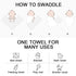 DRESHOW BQUBO Newborn Receiving Blanket Bow Hat Gloves Set Cotton Warm Baby Swaddle Blanket Wrap Baby Sleep Sack Shower Gift...