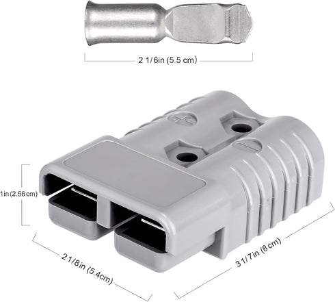 Spurtar 175A 1/0 AWG Battery Quick Connect Disconnect Fits 1/0 AWG Cable (2 Pack) Wire Harness Plug for Winches, Trailer or Other Electrical Devic...
