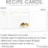 Recipe Cards Autumn Fall Pumpkins Sprinkle Green Orange Back Side Printed with Lines Wedding Housewarming 4x6 Cards (50 Count)...