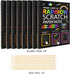 8 Pack Scratch Arts Drawing Notebook Paper for Kids Art Supplies, Large Rainbow Scratch and Sketch Books Set for Kids Party Favors...