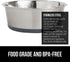 Gorilla Grip Stainless Steel Metal Dog Bowl Set of 2, Rubber Base, Heavy Duty Feeding Dishes, Food Grade BPA Free, Less Sliding, Quiet Pet Bowls f...