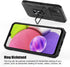 for Samsung Galaxy A03S Case, Shockproof Phone Case & Sliding Camera Cover & Ring Holder Kickstand with Screen Protector for Samsung Galaxy A03S (...