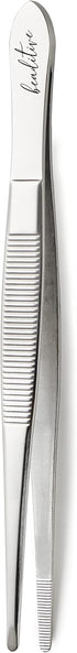 Beaditive 5.5-inch Sewing Machine Tweezers Set (3-pc) Serrated Straight Tips | Professional Grade, High Precision | Stainless Steel...