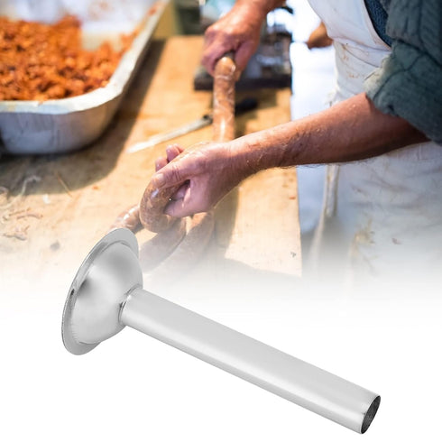 Oumefar Sausage Stuffer Tubes Stainless Steel Stuffer Filling Tube Sausage Wide Mouth Manual Filling Funnels Nozzles Spare Parts Meat Grinder Acce...