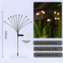 2 Pack 20 LED Solar Garden Lights - Upgraded Waterproof Outdoor Firefly Lights for Yard, Patio, Pathway, and Walkway Decor in Warm White - Solar-P...