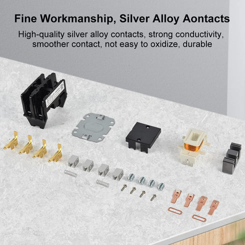 HVAC Contactor, CNAODUN 40 Amp 24V Coil 2 Pole Air Conditioner Contactor Compatible with Condenser,Compressor,Air Conditioner,Refrigeration System...