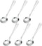 uxcell 6Pcs Stainless Steel Soup Spoon 5.1 Inch Tea Spoons Round Dinner Spoons Dessert Spoon for Dinner Bouillon Coffee Soup, Silver...