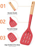 Pack of 2 Silicone Spatula, Non Stick Cooking Utensil Set Wooden Handle Kitchen Turner for Baking Mixing Grilling Serving Food Heat Resistant Non ...