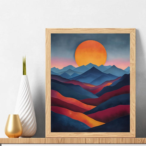 Natuyalo Paint by Numbers for Adults - DIY Adult Paint by Number Kits Painting on Canvas Mountain Painting by Numbers for Beginners, Sunset Landsc...