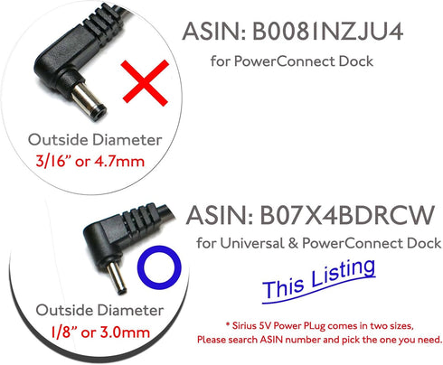 EDO Tech Ultra Compact Car Charger for Sirius XM Sportster Starmate Stratus Stiletto Xm2Go Gex-Inno2 XpressRC Sportscaster Radio Dock...