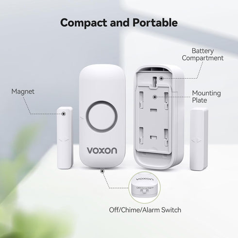 Door Window Alarm for Kids Safety, VOXON Wireless Door Alarm for Home Security Personal Security Window Alarms Sensor Burglar Door Alarm for Home,...