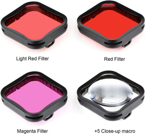 Waterproof Housing Case with Diving Filters for GoPro Hero 5 6 7 Black Hero (2018) Cameras - 45M Underwater Diving Housing Shell with Red/Light Re...