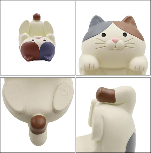 Unique Cute Cell Phone Stand Car Holder Cool Fun 3D Cartoon Cat Rabbit Animal Design Mobile Phone Tablet Bracket for Desk Compatible with All Smar...