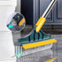 2 in 1 Cleaning Floor Scrub Brush Floor Brush Scrubber New Upgraded 51.4" Long Handle Grout Brush Scrape V-Shape Stiff Bristle Cleaning Brush with...