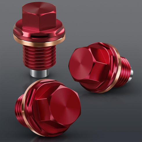 M14 x1.5 Magnetic Oil Drain Plug 7075 Aluminum CNC Craft with Crush Washer Gaskets Replacement for Ford GM Hyundai KIA and More Select Models...