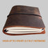 Pocket Travelers Notebook, Refillable Leather Travel Journal for Men & Women, Notebook Cover for Field Notes, Moleskine Small 3.5 x 5.5 Inches, Br...