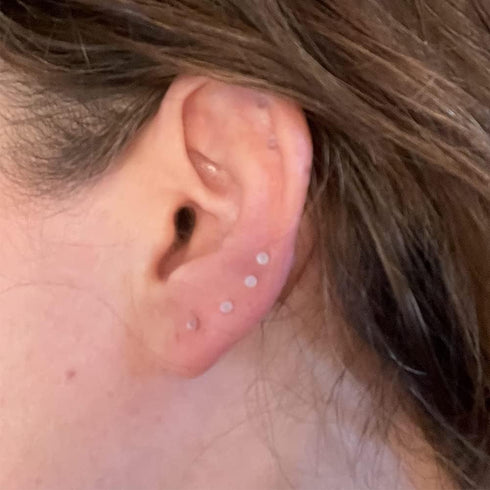 MODRSA Mix Set Clear Piercing Retainers Septum Retainer Nose Studs Flexible Lip Ear Nose Tongue Rings Nipplering Cartilage Rook Daith Earrings Hor...