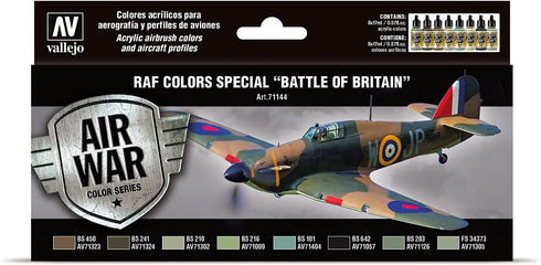 Vallejo RAF Colors Special Battle of Britain 'Air War Color Series' Model Paint Kit, contains 8 x 17ml bottles...