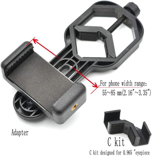Smartphone Microscope Adapter Mount, Universal Phone Scope Mount, Work with Telescope Spotting Scope Microscope Monocular Binocular - Fits iPhone,...