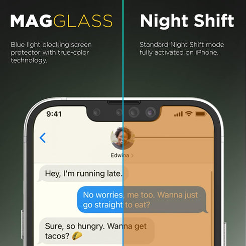magglass Blue Light Blocking Screen Protector Designed for iPhone 13 PRO Tempered Glass Display Guard (Anti-Bluelight for Reduced Eye Fatigue)......