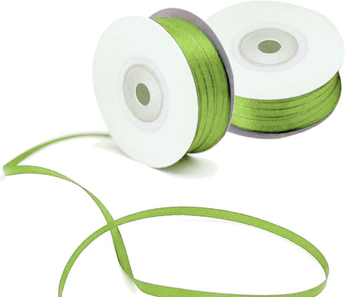 Army Green Satin Ribbon -1/8-Inch x 100 Yards Ribbons for Crafts Gift Wrapping DIY Bows Decoration Sewing and Invitation Card ?Pack of 2?...