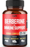 Premium Berberine Supplement with Ceylon, Ashwagandha, Turmeric, Milk Thistle, Elderberry & Black Pepper - Supports Immune System, Cardiovascular ...