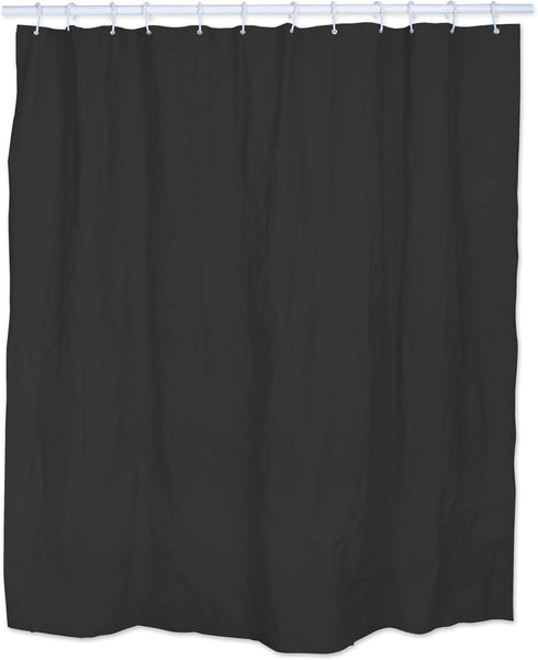 DII Shower Curtain Liner Collection Lightweight, Waterproof with Reinforced Grommet Holes, 70x72, Black...