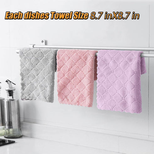 70 Sheets Disposable Towels Cleaning Cloth Dish Cloth Dish Towels Multi-Purpose Wipes and 5 PCS Reusable Microfiber Towels Wash Cloths for Home Ki...