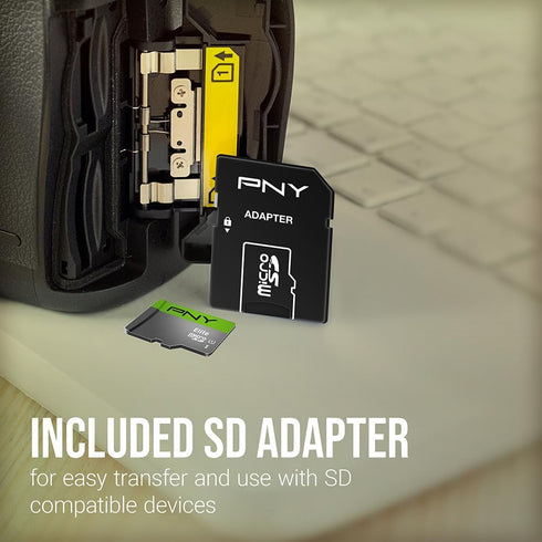 PNY 64GB Elite Class 10 U1 microSDXC Flash Memory Card - 100MB/s, Class 10, U1, Full HD, UHS-I, Micro SD (Pack of 1)...