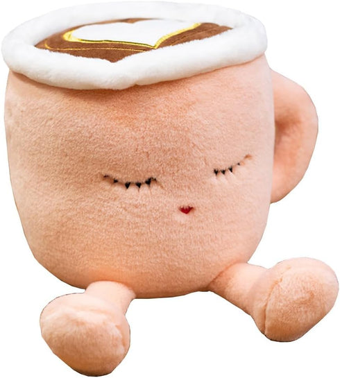 Latte Plush Pillow, 11.8 Inch Coffee Cup Plush Doll Toy, Coffee Food Stuffed Plush, Christmas Birthday Gift for Kids Adults Boys Girls (Pink)...