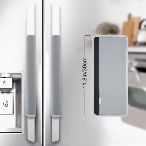 ZAWAGIIK 6Pcs Refrigerator Door Handle Cover Washable Kitchen Appliance Decor Handles Fridge Oven Microwave Dishwasher Antiskid Protector, Keep Off Fingerprints Food Stains (Gray)