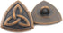 Bezelry 12 Pieces Triangle Celtic Trinity Knot Metal Shank Buttons. 20mm (3/4 inch) (Antique Copper)...