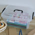 8 Liter Plastic Storage Box, 2-Pack Clear Storage Bins with Handles...