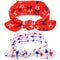BinaryABC 4th of July Baby Headband,Flower America Flag Headband,independence Day Headwear Hairband,2Pcs...