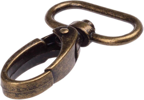 1-inch Antique Brass Curved Lobster Clasps Swivel Trigger Clips Snap (Pack of 20)...